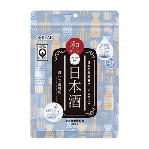 十美LAB 和フェイスマスク 日本酒 10枚入